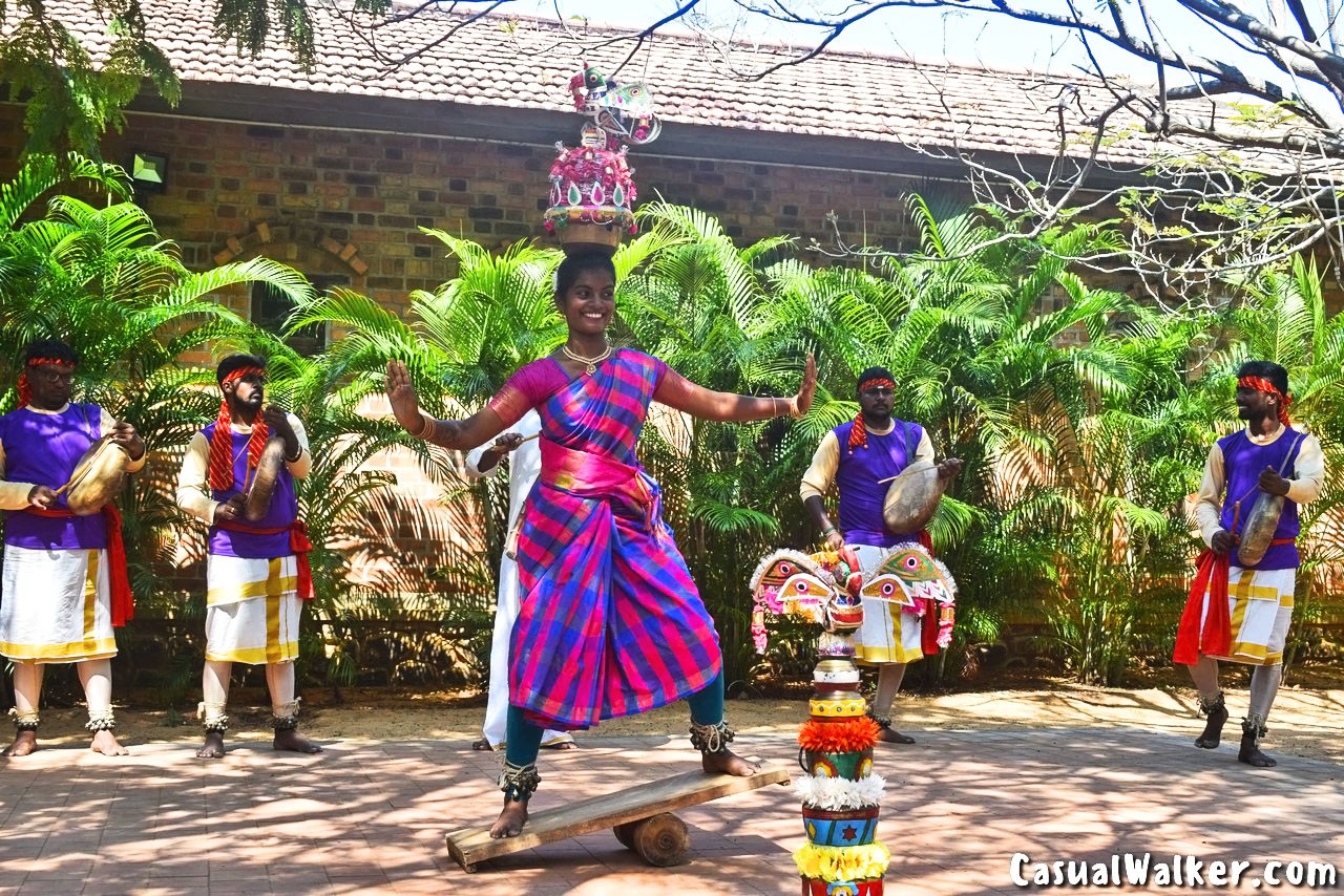 DakshinaChitra Folk Dance Festival - South-Indian Traditional Folk Dance Performances Of Karagattam, Kalai Attam, Oyilattam, Mayilattam, Thappattam, Poikalkuthirai, Silambattam At DakshinaChitra Heritage Museum, Chennai - Casual Walker