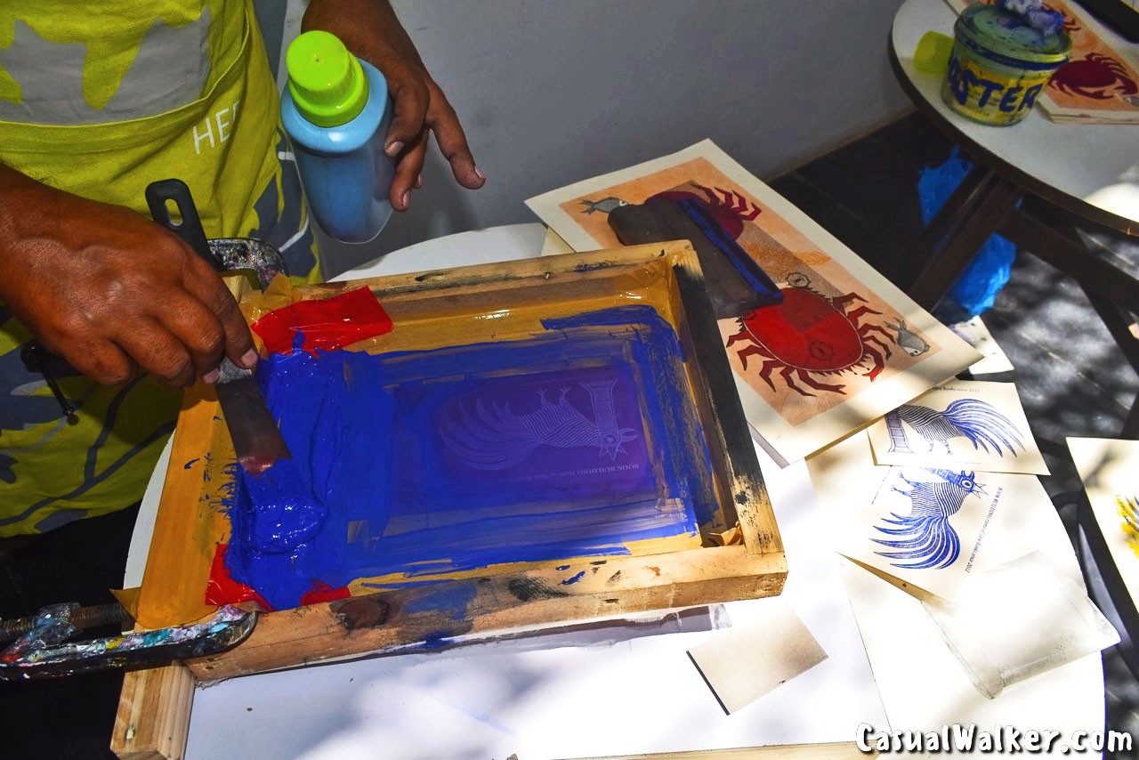 How Books Are Handmade? - An Silkscreen Printing Workshop By Tara Books At Book Building, Chennai - Video - Casual Walker